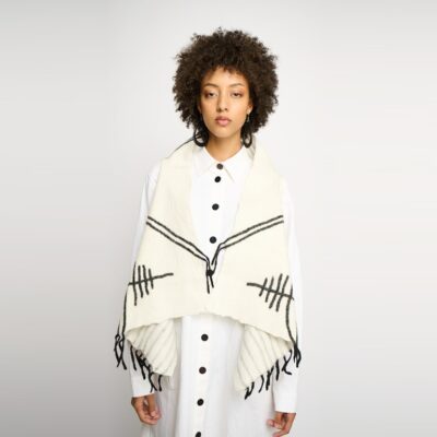Sleeveless White Waist Coat