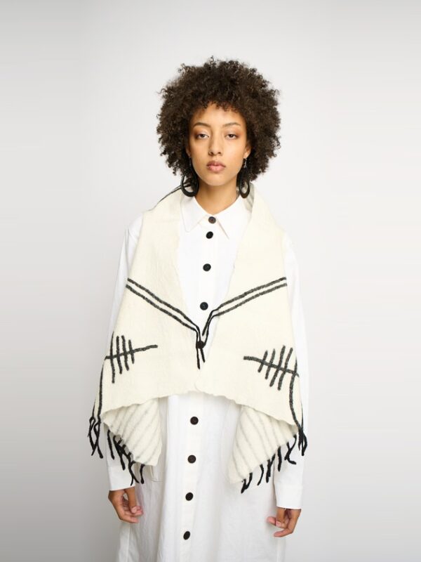 Sleeveless White Waist Coat