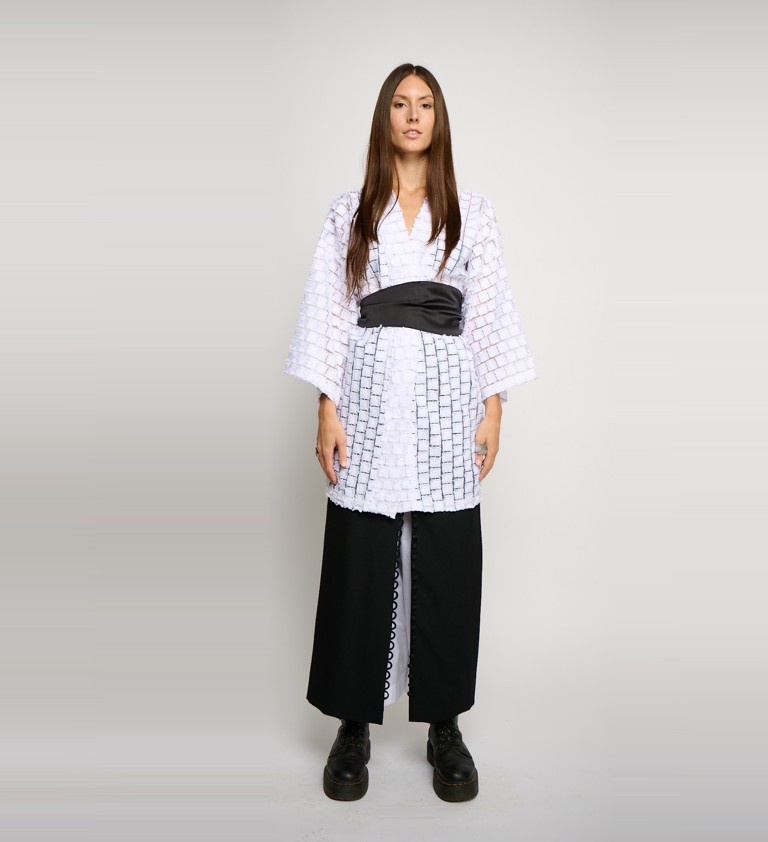 Midnight Wrap Kimono Coat
