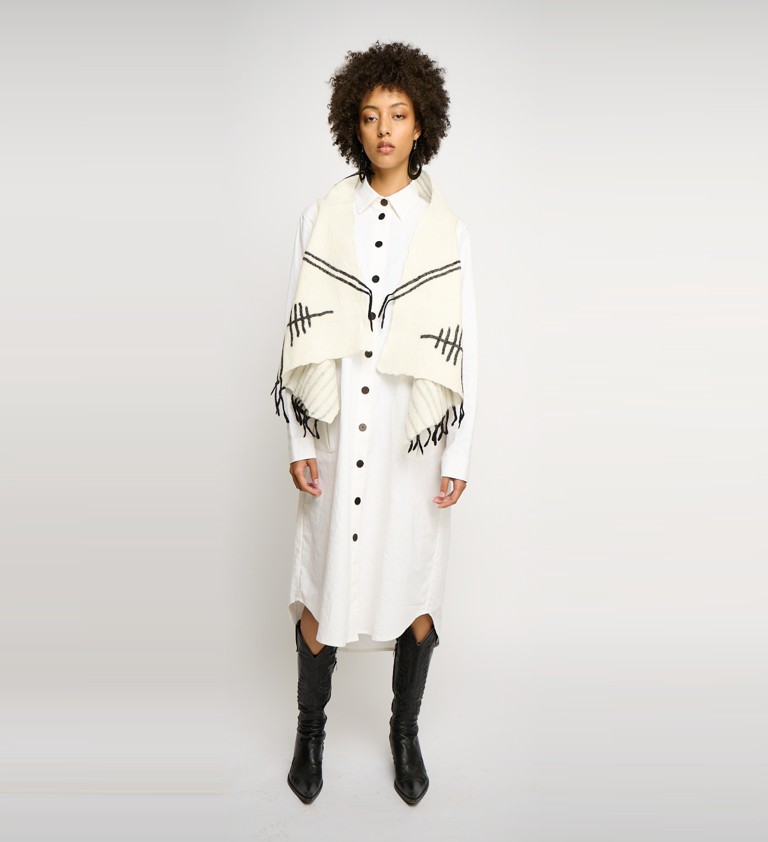 Off white hemp dress