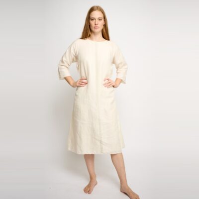 White linen dress