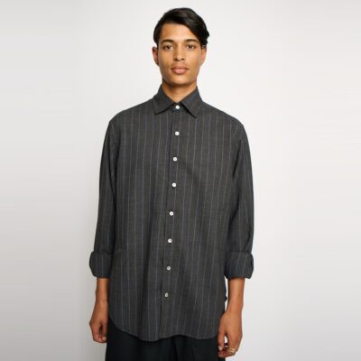 Wool pinstrip shirt