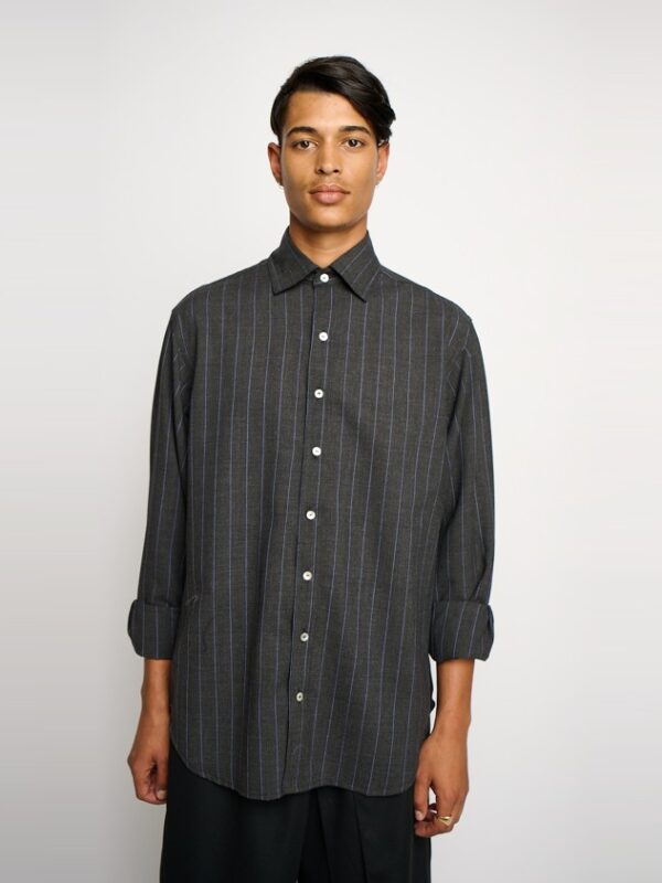 Wool pinstrip shirt