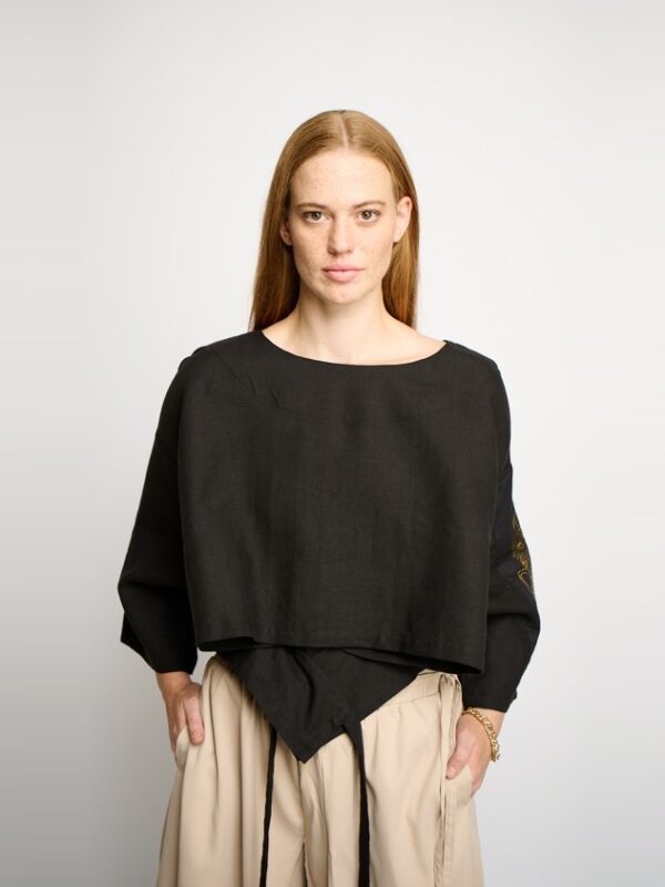 Kobe Black Linen Shirt